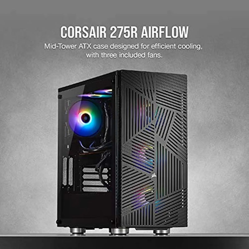 Corsair 275r Chasis Torre De Vidrio Templado Con Flujo Aire Negro