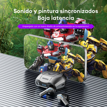 Audífonos Inalámbricos Para Juegos Transformer Tf-t06 Color Amarillo
