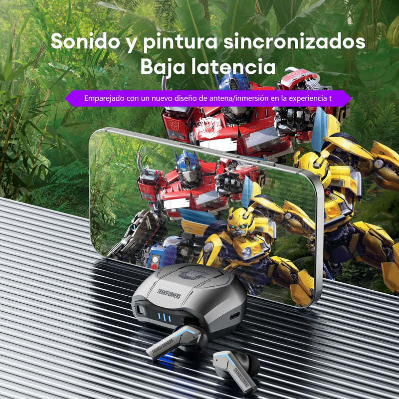 Audífonos Inalámbricos Para Juegos Transformer Tf-t06 Color Amarillo