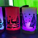 Faroles Noche De Velitas Navideños!!!!con Led De Colores
