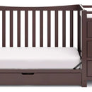 Cuna Y Cambiador Convertible 4 En 1 Color Espresso