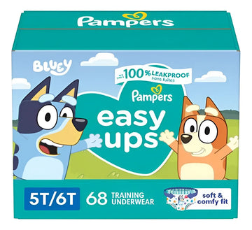 68 Pampers Pañales Easy Up T5- T6 Talla 5-6