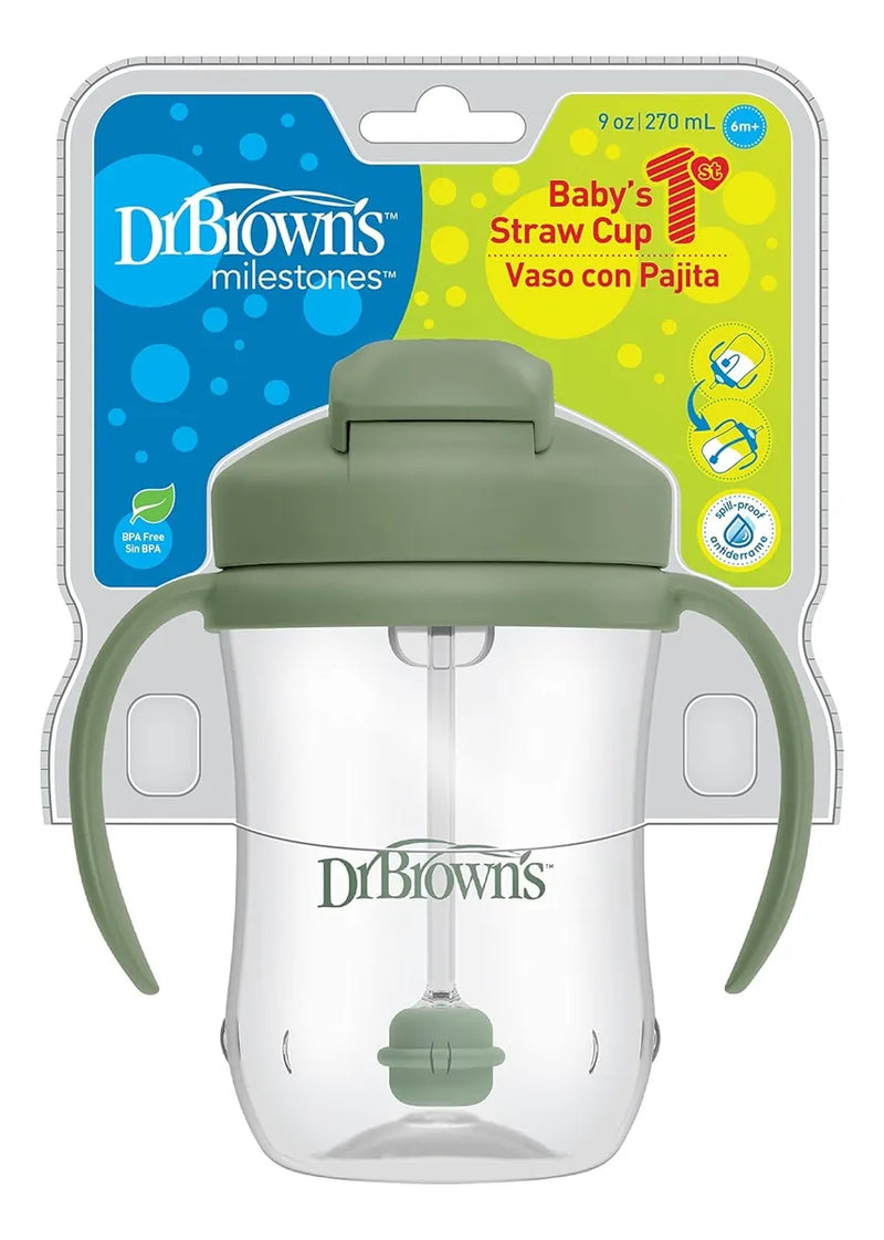 Vaso Entrenador Pitillo Dr. Brown's 9 Onz Verde Animalito