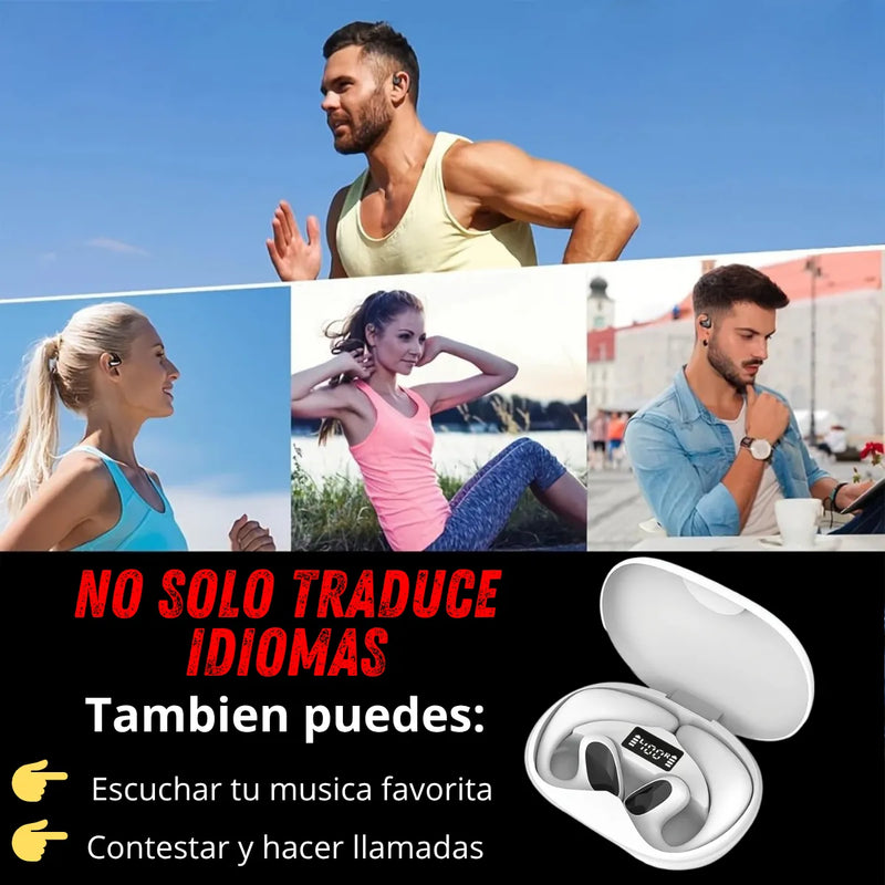 Auriculares Audifonos De Traduccion Simultanea De Idiomas Negro