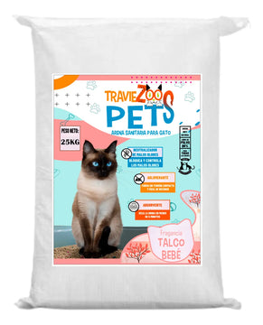 Arena Para Gatos 10k Talco Bebe