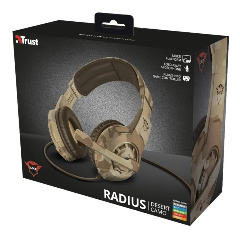 Auriculares gamer Trust GXT Radius GXT 310 desert camo