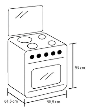 Estufa Orégano Haceb 60 Cms Gas Propano Negra Color Negro