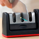 Afilador De Cuchillos Acero Mango Antideslizante Pro Color Negro