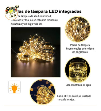 Luces Navideñas Recargable Energía Solar Luces Multicolor