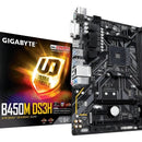Motherboard Am4 B450m Ds3h Tarjeta Madre Gigabyte Amd Ddr4 Color Negro