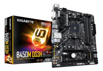 Placa Madre Gigabyte Ultra Durable B450m Ds3h V2 Negra Negro