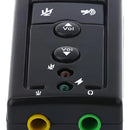 Tarjeta De Sonido Externa Usb 7.1 Adaptador Audio Microfono Color Negro