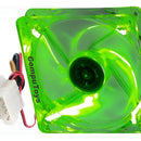 Zfan12g Ventilador Acrilico 4 Led Verde 12x12 Cms Computoys