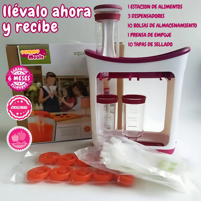 Dispensador De Alimentos Bebe Compota Papilla Squeeze Bolsas