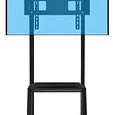 Soporte Pedestal Ruedas 32 A 70/max 50kg Tv Móvil Carrito Color Negro