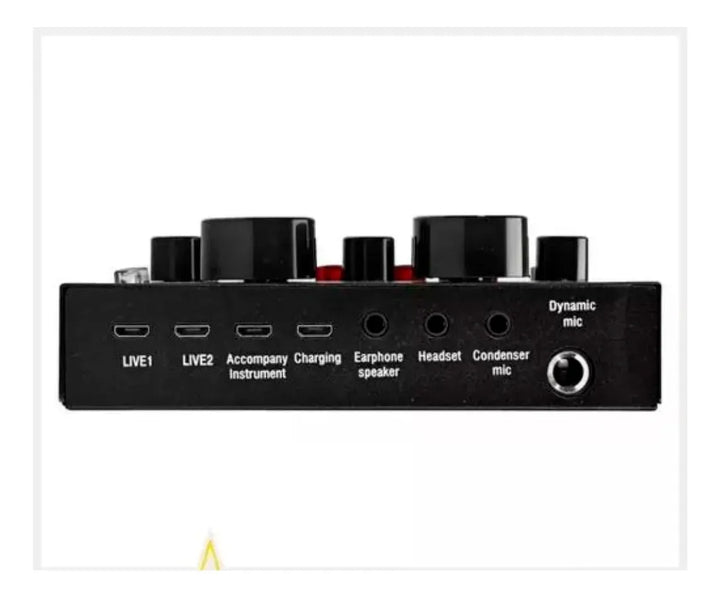 Kit Micrófono Profesional De Condensador + Tarjeta Sonido V8 Aleatorio