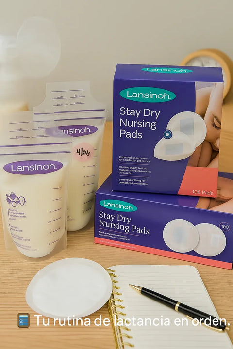 Kit Lansinoh Bolsas Almacenamiento + Protectores Mamarios