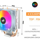 COOLER CPU AIGO ICE200PRO RGB para procesadores Intel y Amd