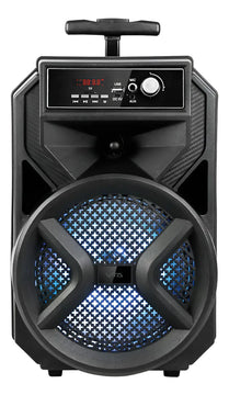 Parlante Recargable 30w Rms Vta Con Micrófono Y Bluetooth Color Negro