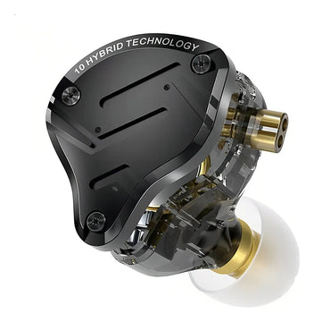 Audífonos Kz Zs10 Pro X Con Micrófono Monitores In Ear Pin C Negro