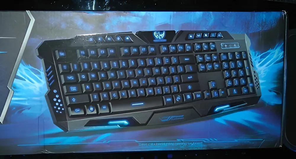 Teclado Usb Brobotix 420028 Ergonómico Iluminación Rgb /v