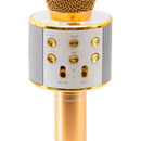 Micrófono Karaoke Infantil Bluetooth Con Altavoz Ws858 Color Dorado