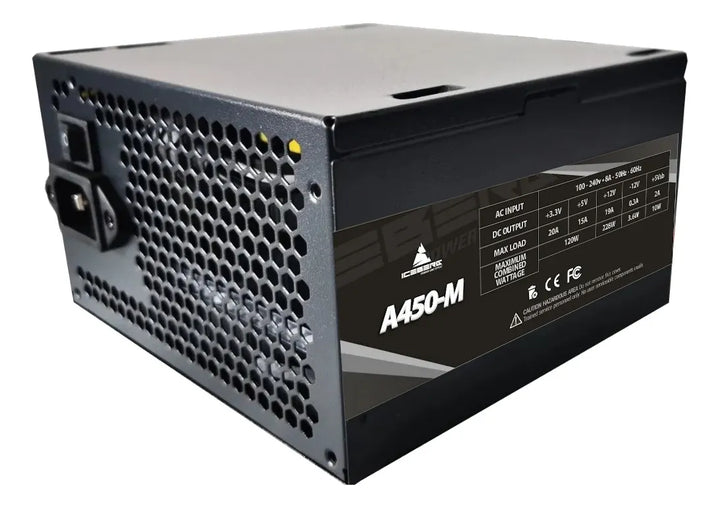 Fuente Poder Iceberg A450m 400w Reales Atx Caja Retail