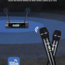 Microfonos Inalambricos Doble Takstar Ts3310 100mt 100ch Uhf Negro