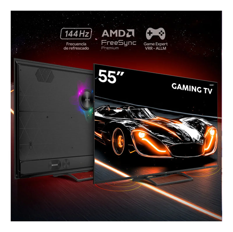 Televisor Kalley Smart Qled 4k 55 Pulgadas Google Negro 133.