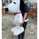Perro Snoopy Peluche Gigante 80cm Blanco Y Negro