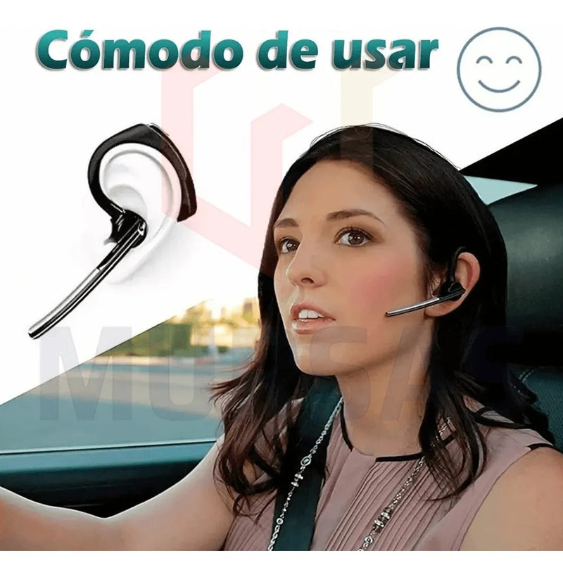 Audífono Bluetooth Llamadas Música Batería Larga Duración Negro