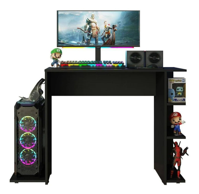 Escritorio Gamer Madesa 9414 Para Pc Y Consola Color Negro