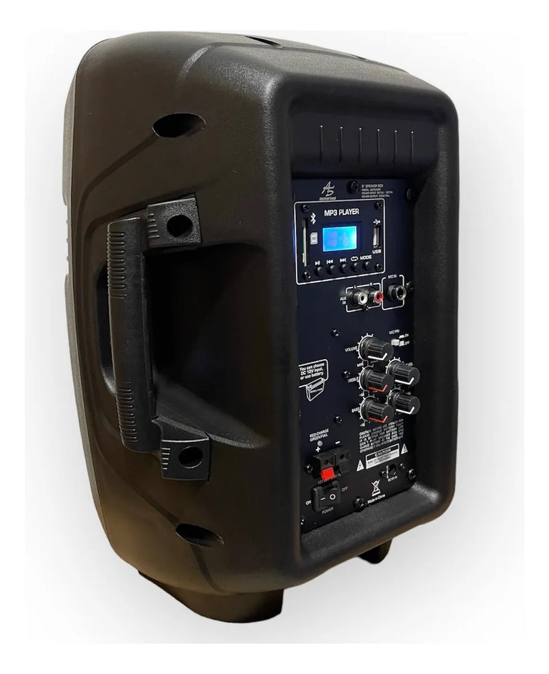 Cabina De Sonido Recargable American Sound 8 Pulgadas Blueto Negro