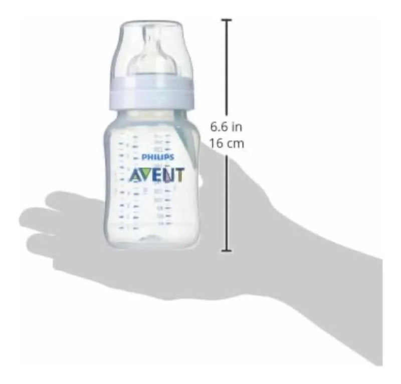 Tetero Biberón Bebe Anticolico Philips Avent 9 Oz Onzas 260 Transparente Airfree 9oz