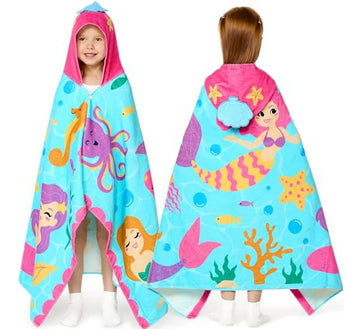 Toallas Con Capucha Sirena Para Niños Joiedomi: Suaves Y A