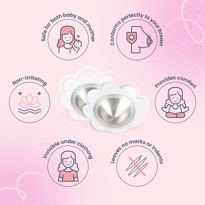 Tazas De Lactancia Originales De Plata Pura 999 Con Almohadi