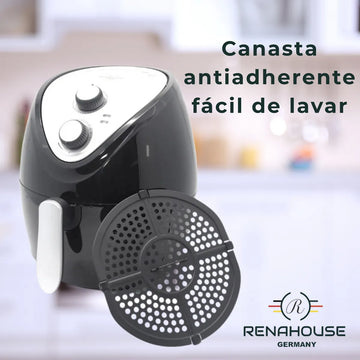 Air Fryer 4.5 L Negro 7 Modos Freidora Aire Hogar Renahouse