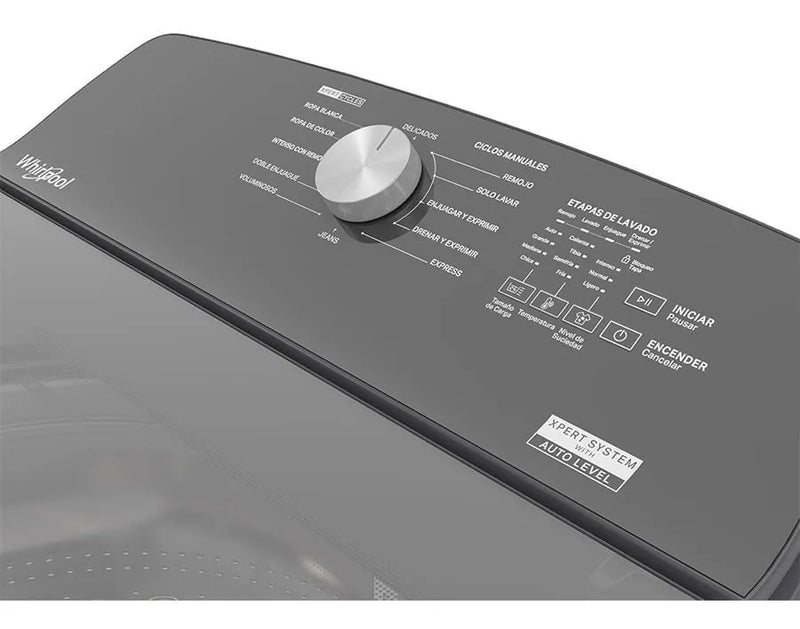 Lavadora Whirlpool Carga Superior Xpert System 24 Kg - Gris