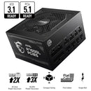 Fuente De Poder Msi Mag A750gl Pcie5 750w 80plusgold Fullmod Negro