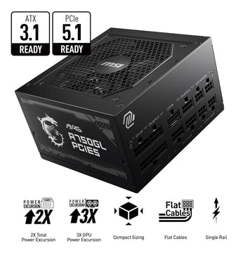 Fuente De Poder Msi Mag A750gl Pcie5 750w 80plusgold Fullmod Negro