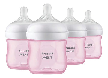 Philips Avent Biberón Con Boquilla Natural Rosa Pack De 4 Un Color Rosado Biberón Ventilado