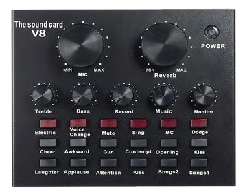 Interfaz de audio Soundpro V8 negra 2.ª gen
