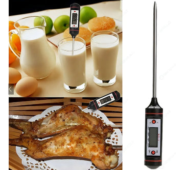 Termometro Digital De Cocina Pinche Alimentos Y Liquidos Color Negro