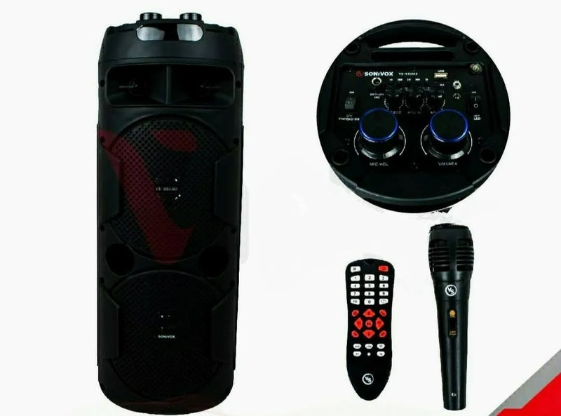 Parlante Torre De Sonido Sonivox 7000 Wats Negro