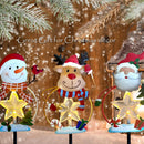 Decoracion Navidena Led De 3 Luces Solares Con Paneles De Al