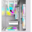 Gabinete Chasis Para Pc Gamer Pecera Argb Blanco + 3 Cooler