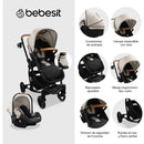 Coche Para Bebe Tipo Moises + Portabebe Prima Bebesit Beige