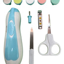 Set Manicure Completo Para Bebes Con Limas, Cortauña, Tijera Azul Claro