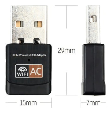 Adaptador Wifi Usb Ac Doble Banda Dual 2.4 Y 5 Ghz + Rapido