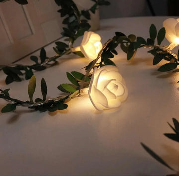 Guirnalda De Luces Led Con Forma De Flor Rosa, Entrega Inmed
